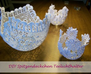 Spitzendeckchen Teelichthalter Titel