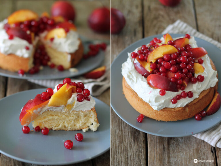 Nektarinen Johannisbeer Törtchen - kleines 20cm Törtchen Rezept