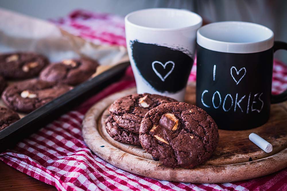 Super schokoladige Kinderriegel Cookies backen einfaches Rezept
