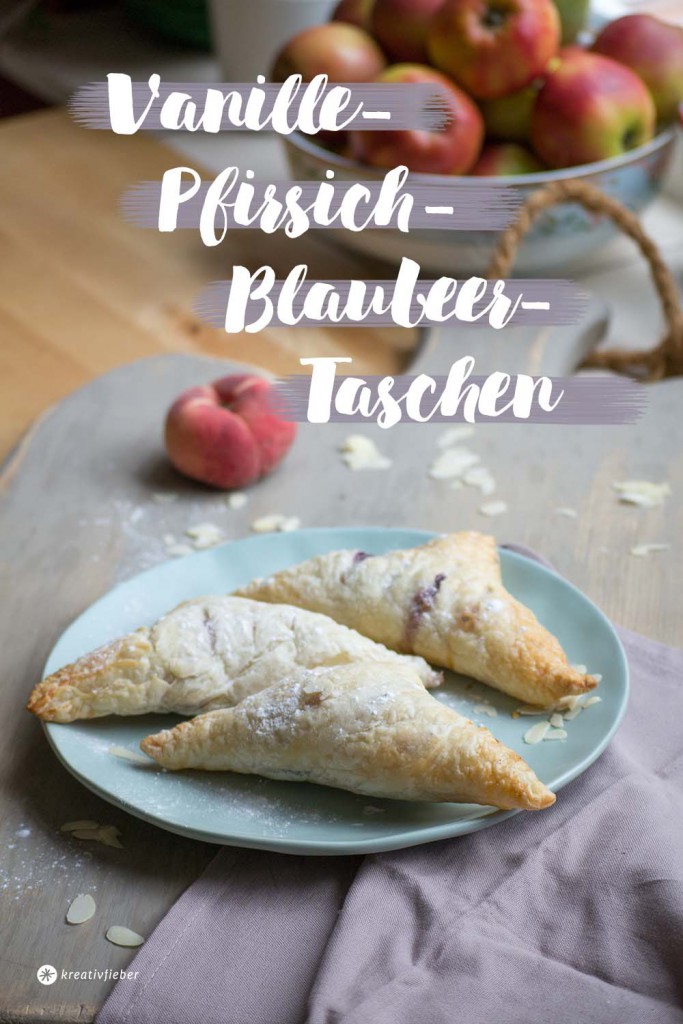 Vanille-Pfirsich-Blaubeer-Taschen - kreativfieber