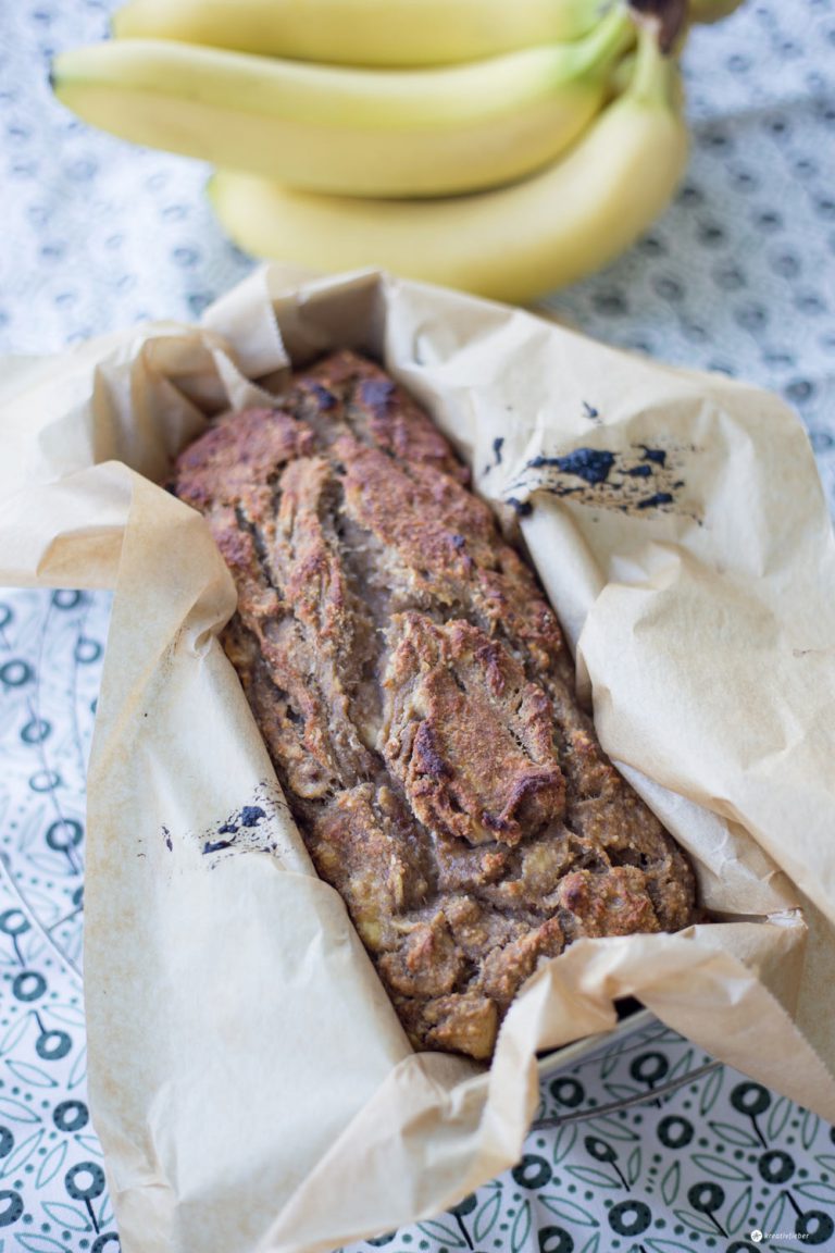Glutenfreies Bananen Apfel Brot - Leckerschmecker mit Kokosmehl