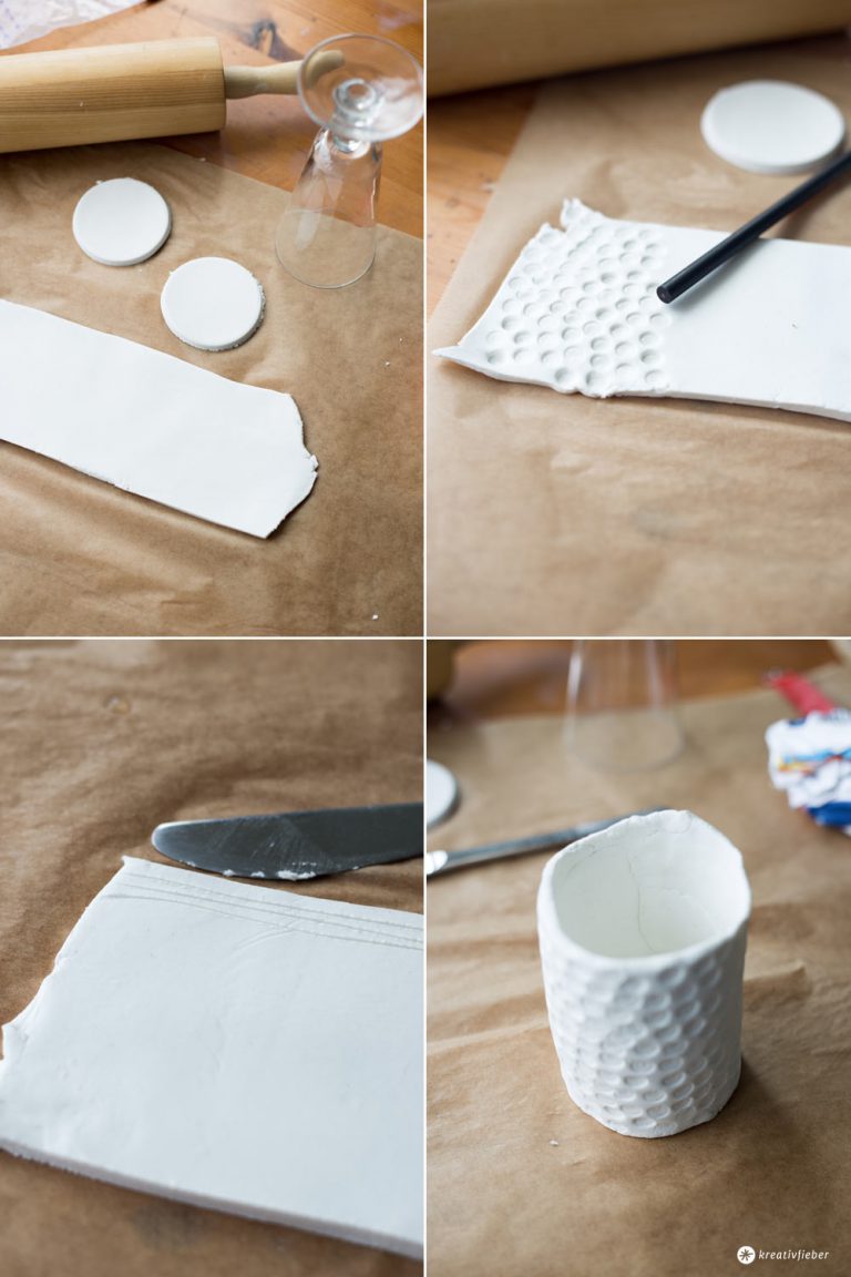 DIY mini Vasen für Sukkulenten und Kakteen selbermachen - Modelliermasse