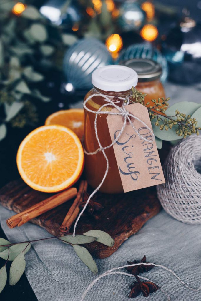 Weihnachtlichen Orangensirup selbermachen - DIY Geschenke