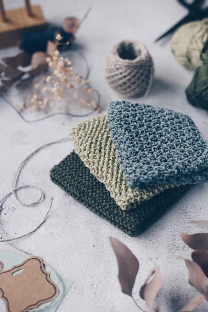 DIY Spültücher stricken - drei einfache Muster für Anfänger