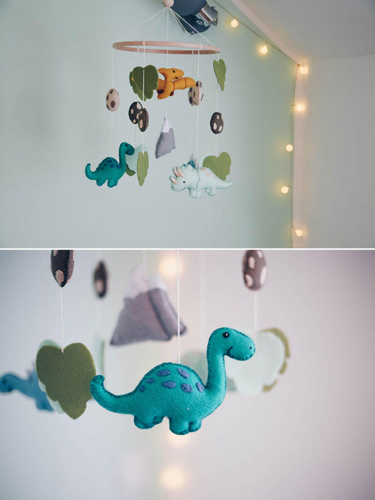 DIY Dino Mobile als Kinderzimmer Deko selbermachen