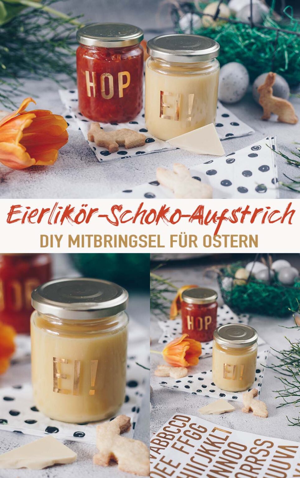 Eierlikör-Schokoladen-Aufstrich - Last Minute Geschenk zu Ostern