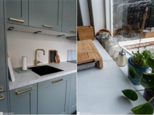 Abgesenkte Arbeitsplatte Vor Fenster