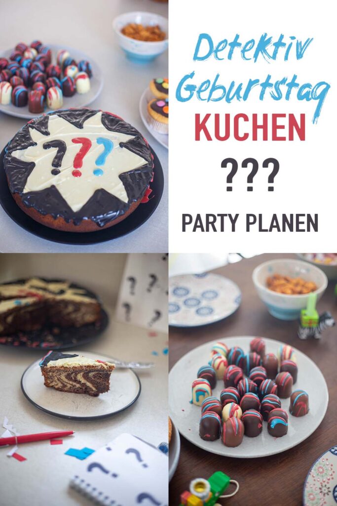 die drei Fragezeichen party Detektiv Geburtstag Kuchen