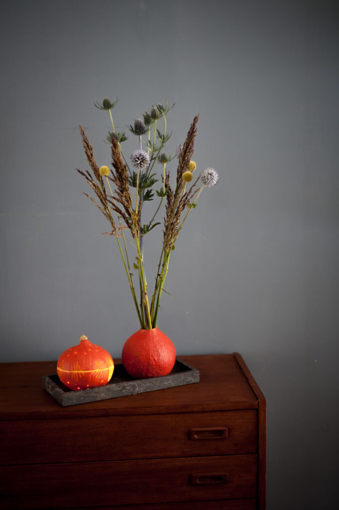 3D Gedruckte Kürbis Vase - Beige Herbst Deko