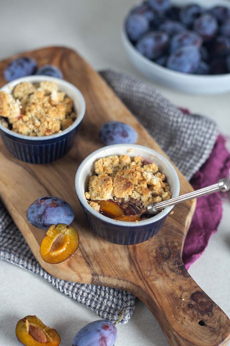 Zwetschgen Crumble mit Haferflocken Schnelle Idee mit Pflaumen