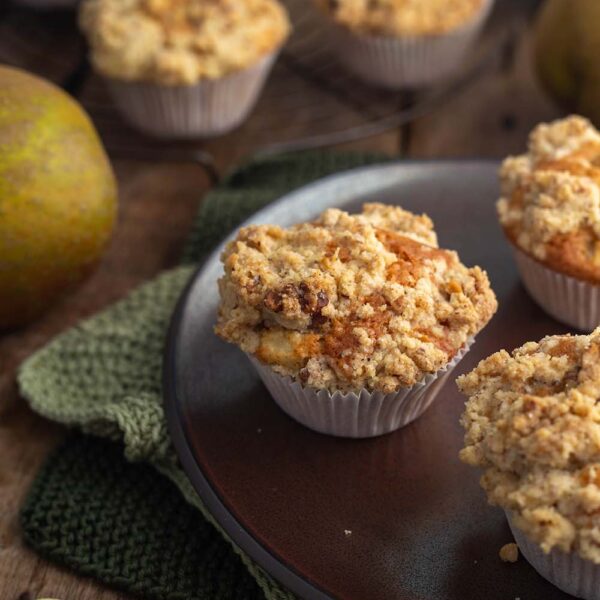 Muffins mit Äpfeln und Streuseln - einfaches Muffinrezept