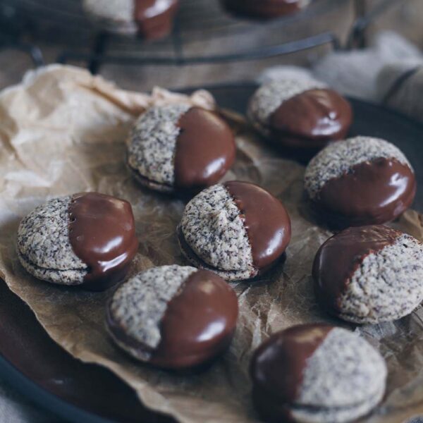 Mohnplätzchen mit Schokolade - einfaches Rezept zum Backen