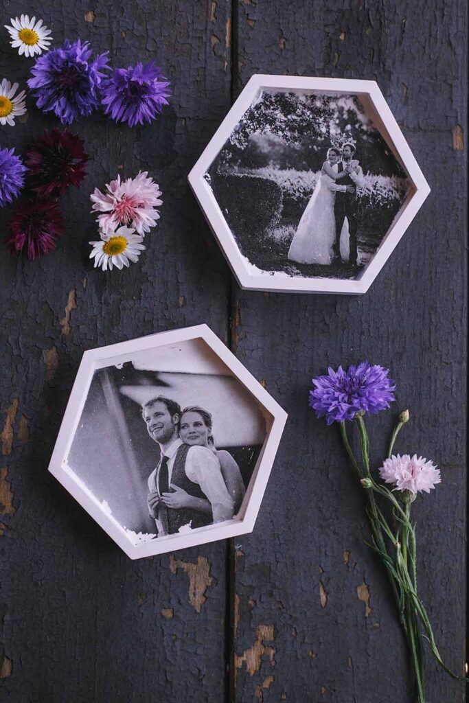 DIY gift for the anniversary yourself with photos - photo transfer easy