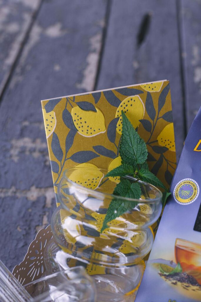 Lemon gift set for a summer party