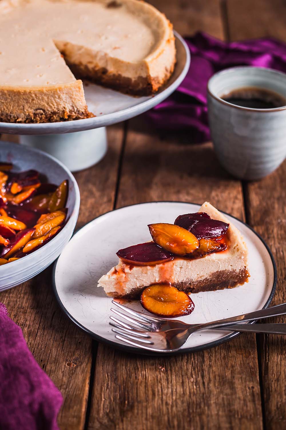 Pflaumen-Käsekuchen mit Zimt - herbstliches Rezept für die Pflaumensaison