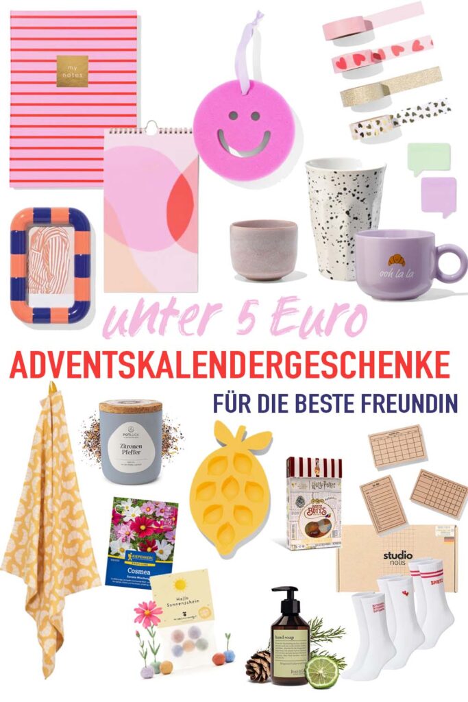 Adventskalendergeschenke unter 5 Euro für die beste Freundin Ideen