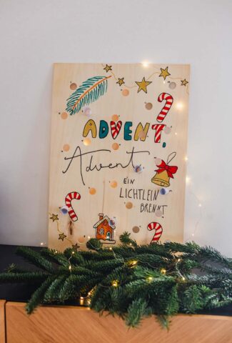 Gemeinsame Zeit Adventskalender selbermachen aus Holz