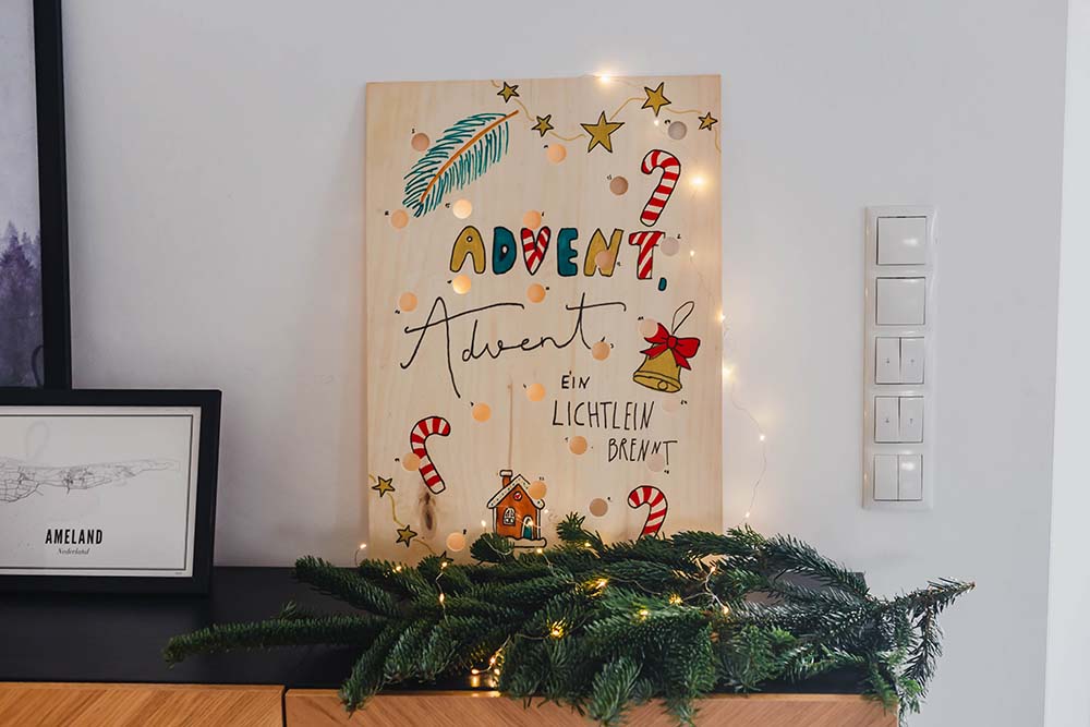 Gemeinsame Zeit Adventskalender selbermachen aus Holz inklusive Ideen für gemeinsame Aktivitäten und Ausflüge im Advent
