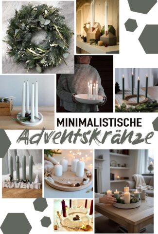 minimalistische Adventskränze aus handmade shops - schlicht und modern zum Bestellen