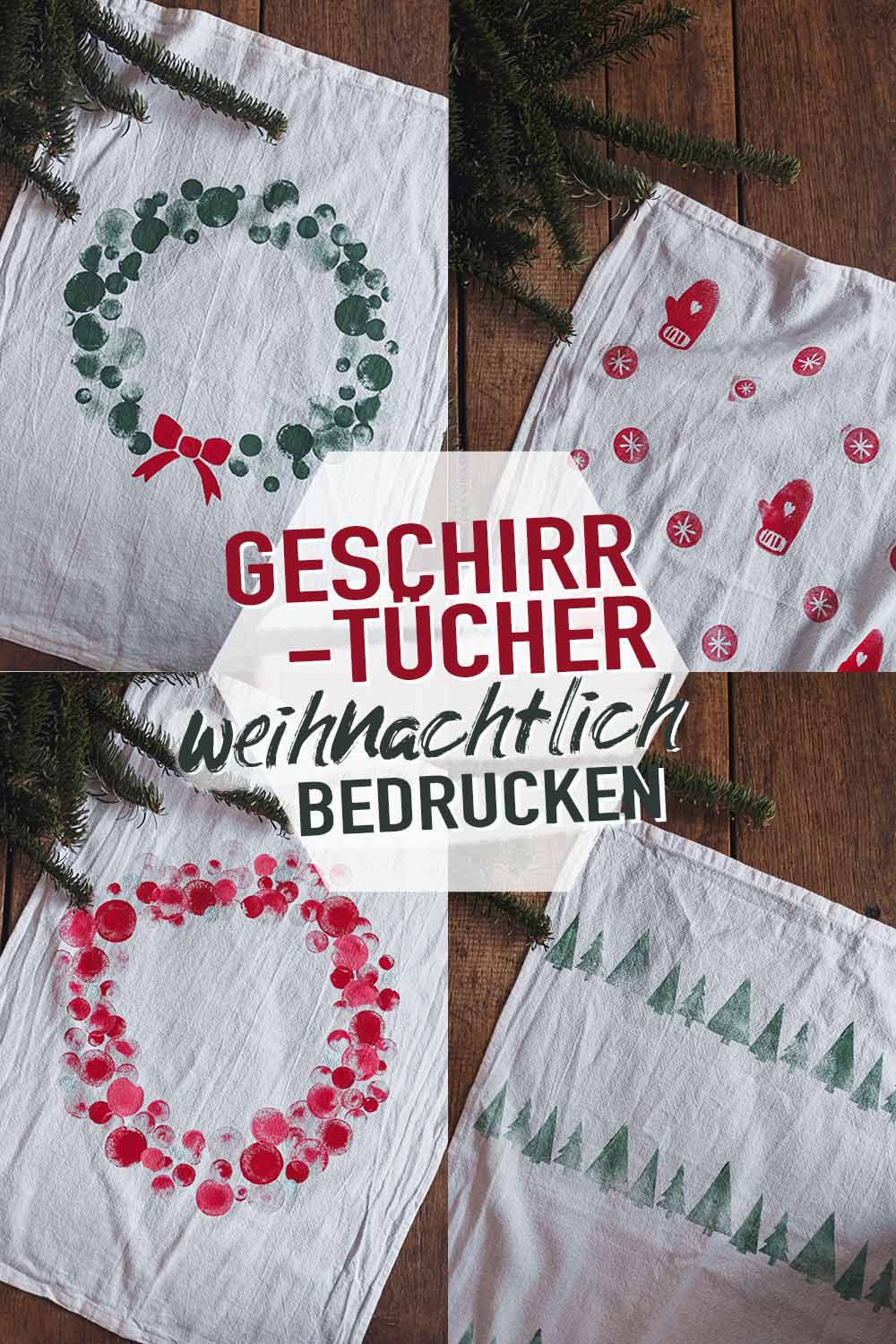 Geschirrtücher weihnachtlich bedrucken