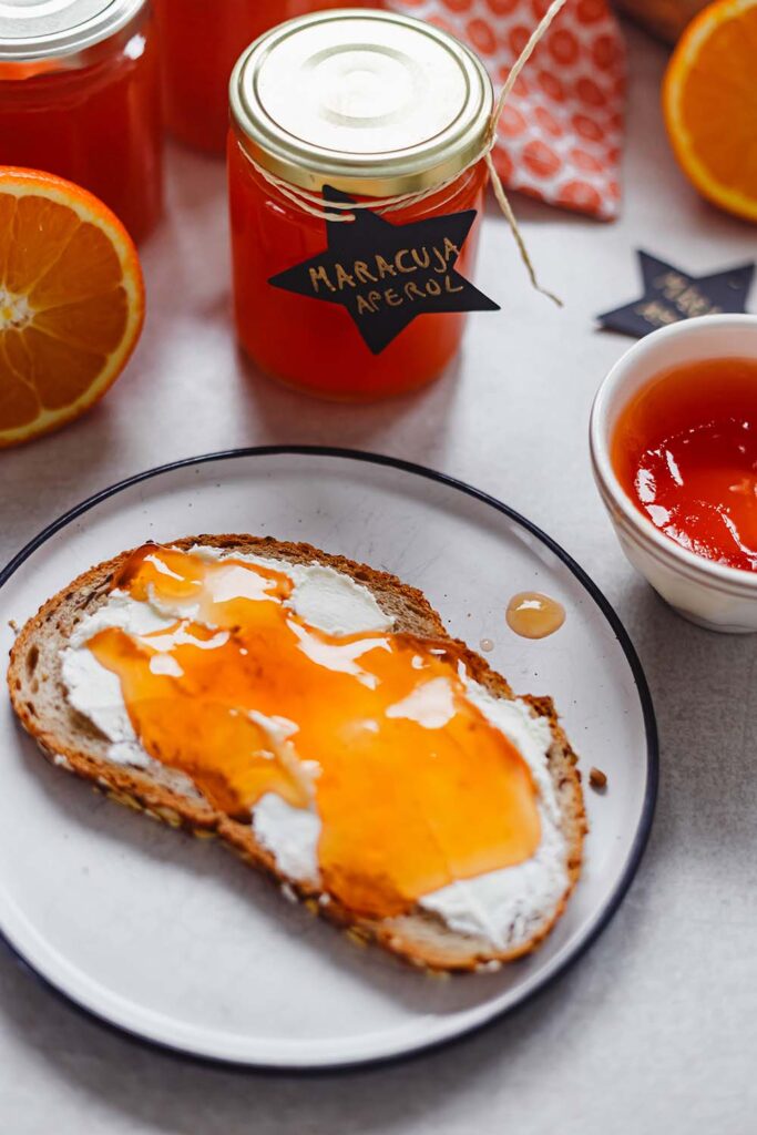 Maracuja Marmelade mit Aperol super einfaches Rezept