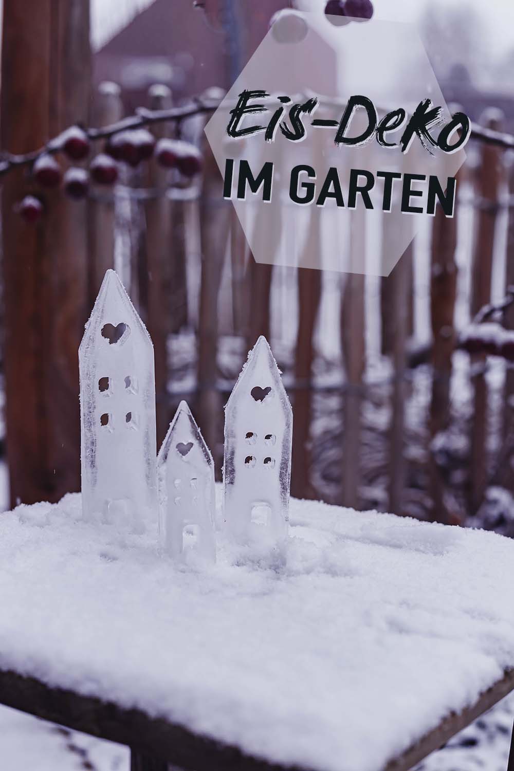 Eis-Deko für den Garten gießen