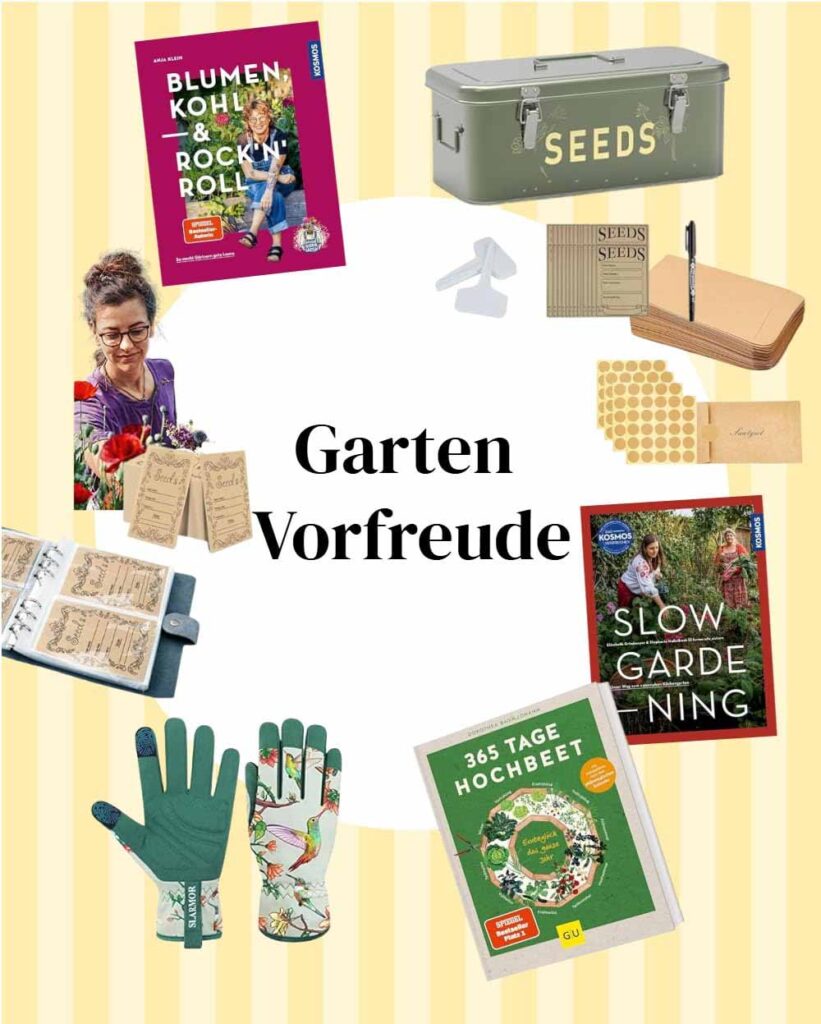 Garten Vorfreude - Saatgut Aufbewahrung, Gartenbücher und Garten Accessoires