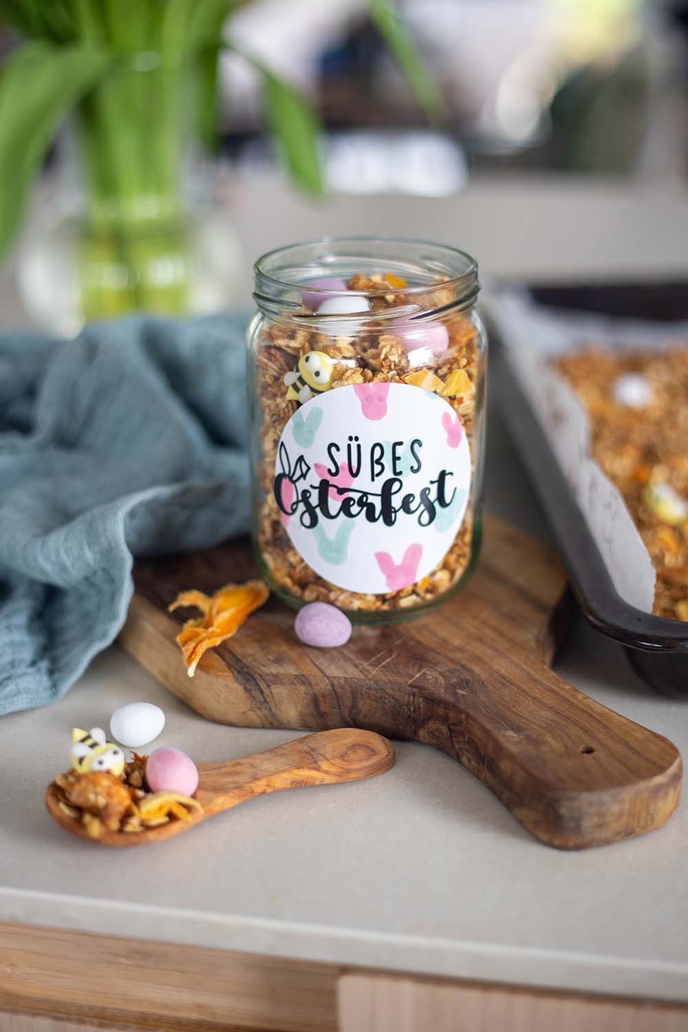 Ostermüsli Rezept - Granola zu Ostern selbermachen und verschenken