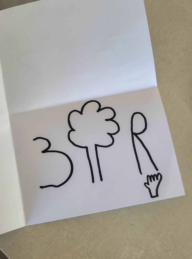 Einfache Bilderrätsel für Kinder für eine Detektiv Schatzsuche