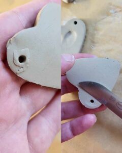 Rückseite versäubern