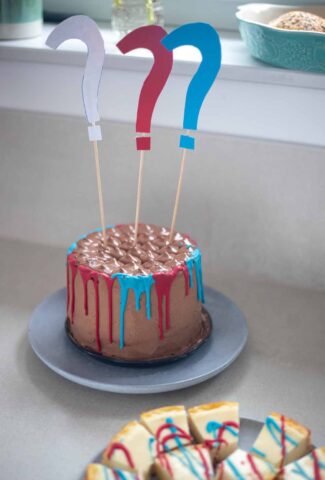 Schnelle drei Fragezeichen Torte für einen Kindergeburtstag selbermachen