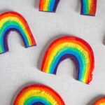 Regenbogen aus Ton als Dankeschön zur Kommunion selbermachen
