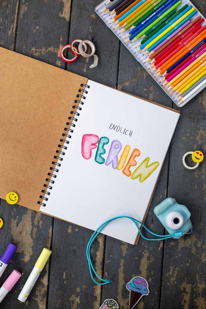 DIY Ferientagebuch gegen Langeweile in den Sommerferien