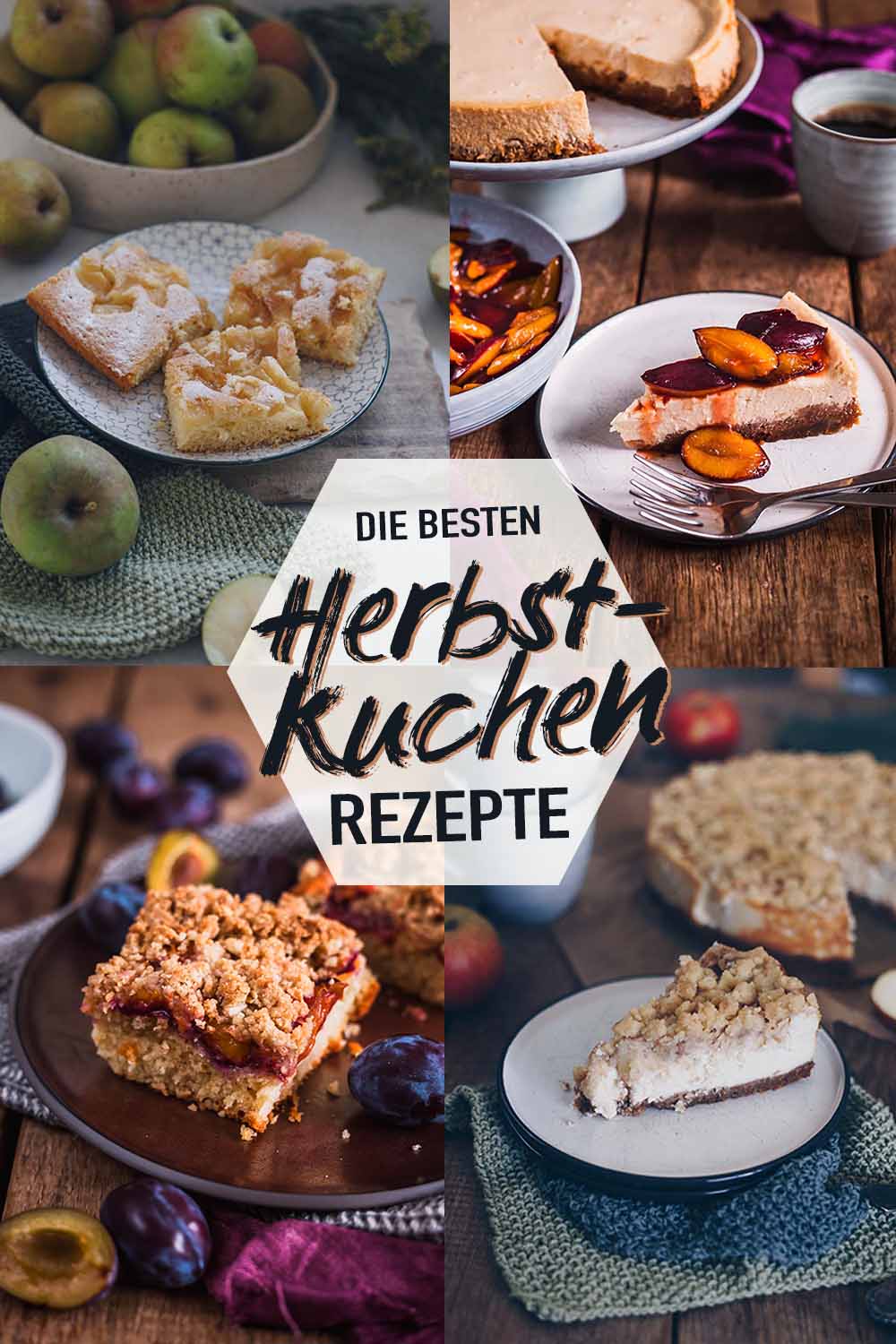 Herbstliche Kuchenrezept mit Pflaumen Äpfeln und Zimt
